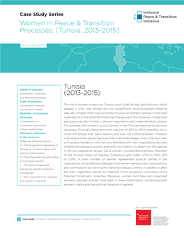 [Tunisia, 2013-2015] Tunisia