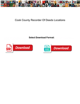 Cook County Recorder of Deeds Locations