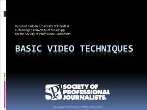 Basic Video Techniques