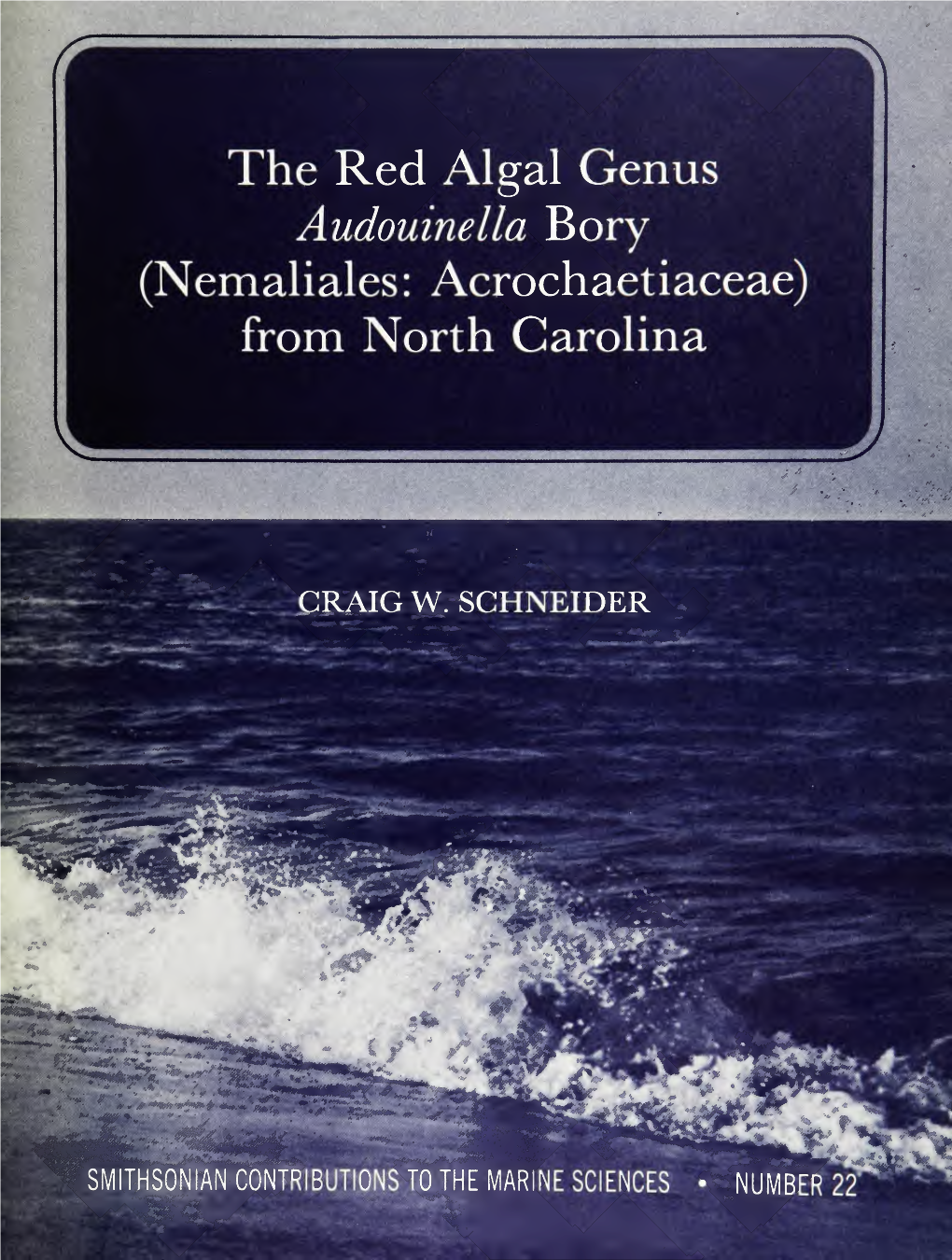 The Red Algal Genus Audouinella Bory Nemaliales: Acrochaetiaceae) from North Carolina