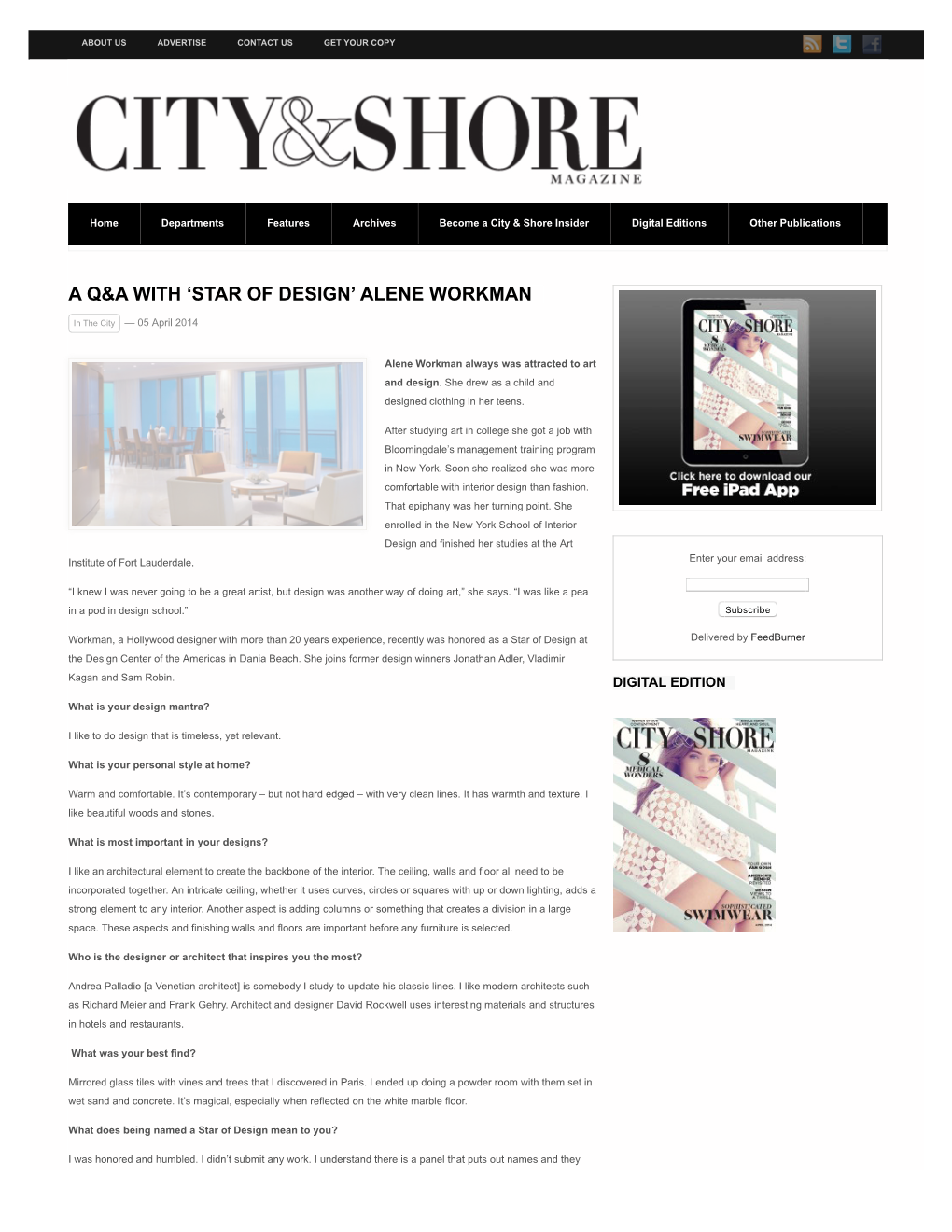 'Star of Design' Alene Workman | City