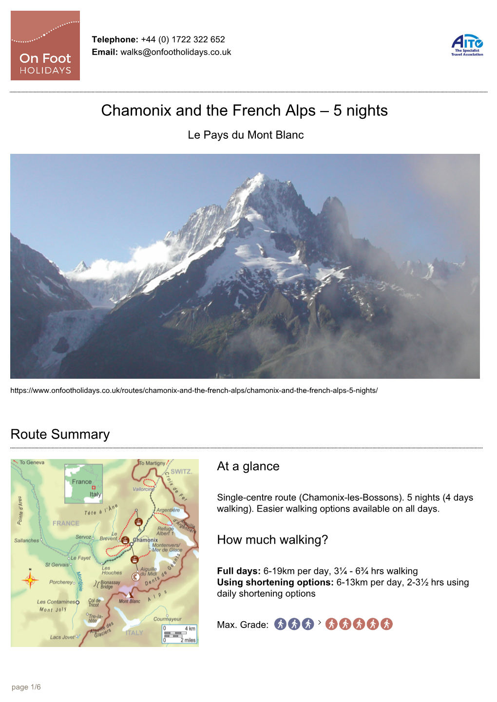 Chamonix and the French Alps – 5 Nights Le Pays Du Mont Blanc