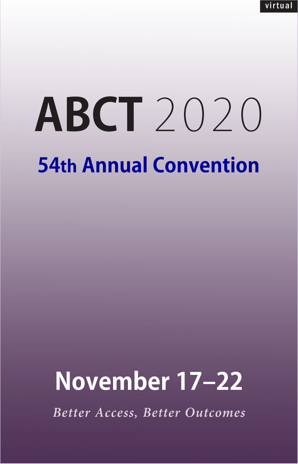 ABCT 2020 54Th Annual Convention