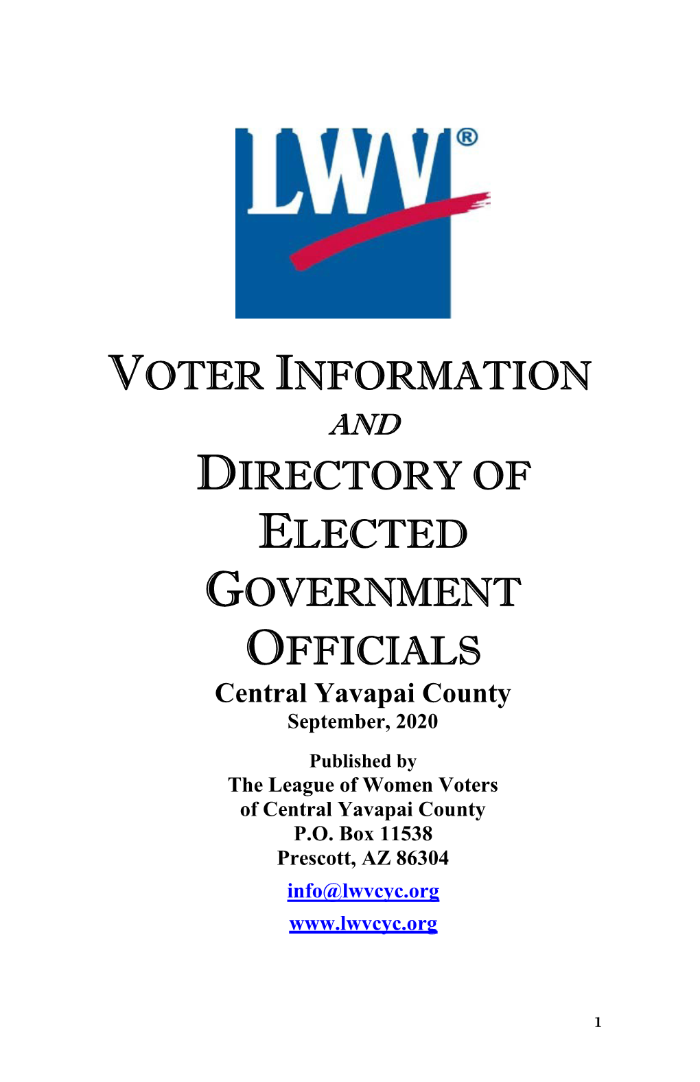 Voter Information Directory of Elected Government