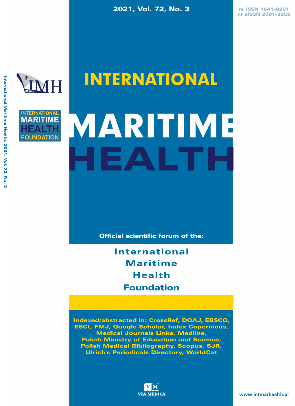 International Maritime Health Foundation Typical Length of Such a Paper Would Be 2000–4000 Words, Not Including Tables, Figures and References
