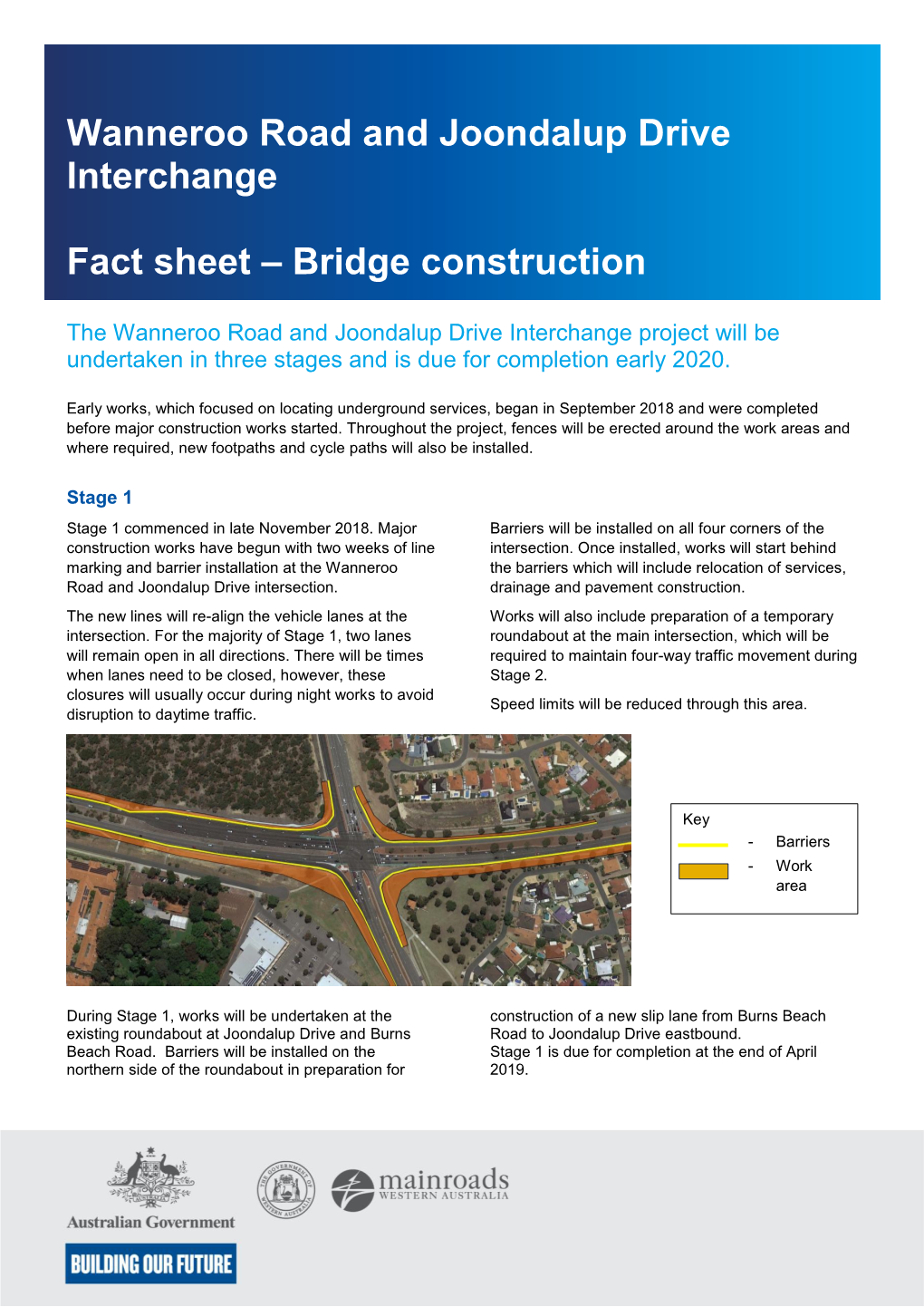 Wanneroo Road and Joondalup Drive Interchange Fact Sheet – Bridge