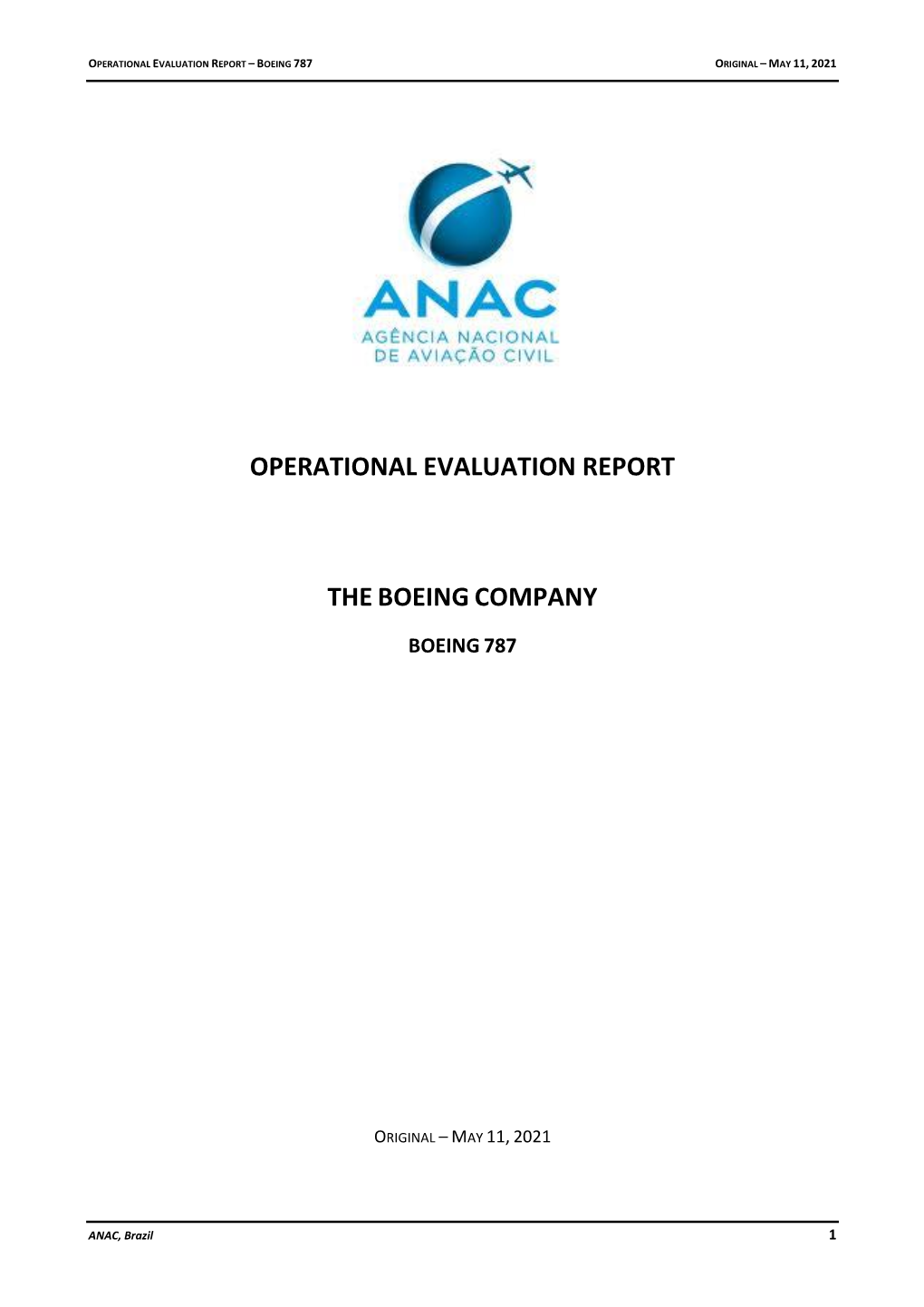 Operational Evaluation Report Theboeingcompany