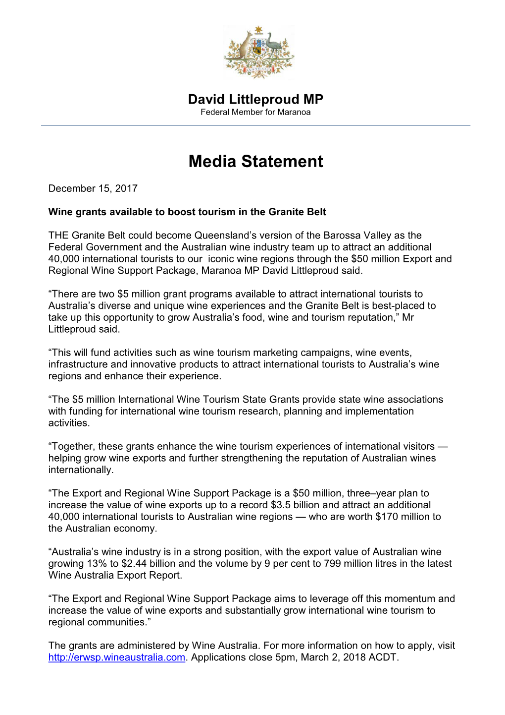 Joint Media Statement