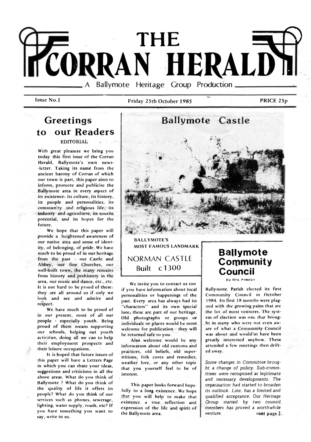 CORRAN HERALD a Ballymote Heritage Group Production