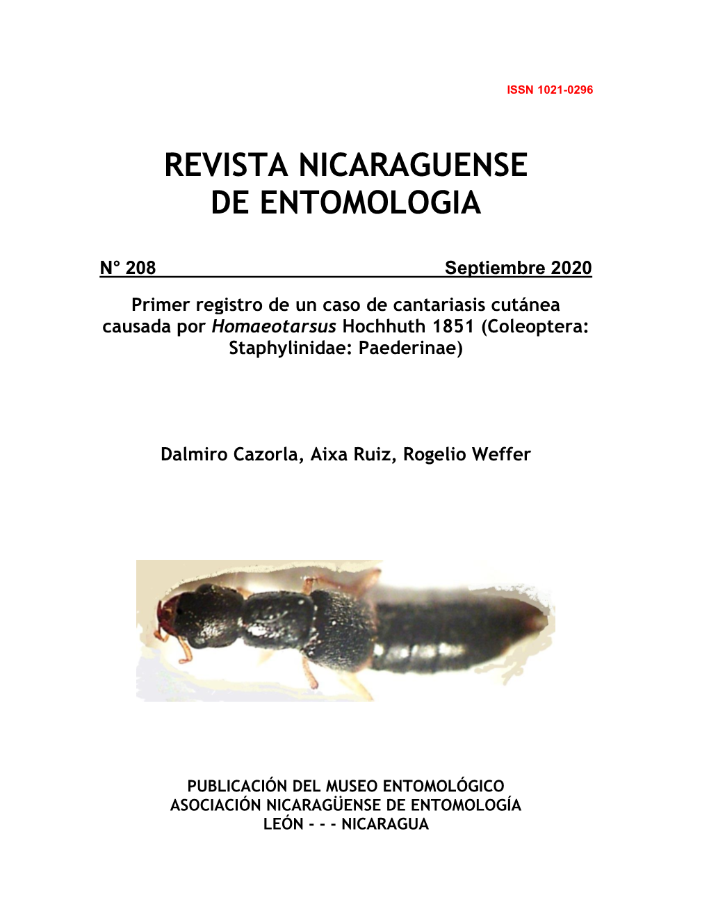 Coleoptera: Staphylinidae: Paederinae)