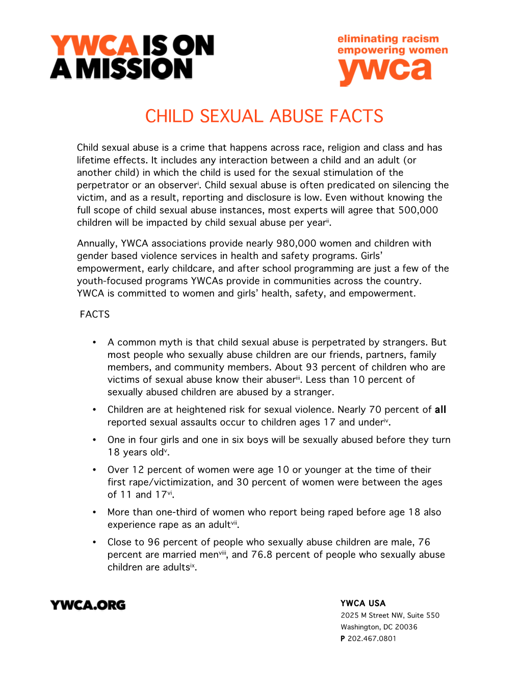 Child Sexual Abuse Facts