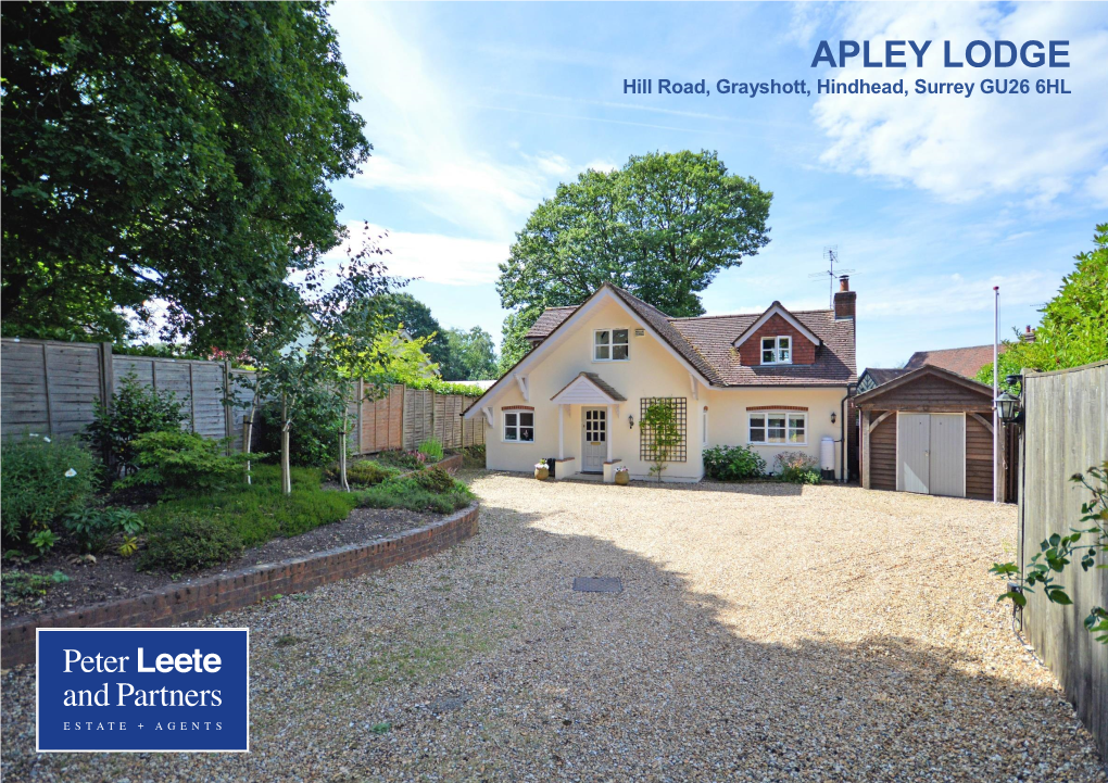 APLEY LODGE Hill Road, Grayshott, Hindhead, Surrey GU26 6HL