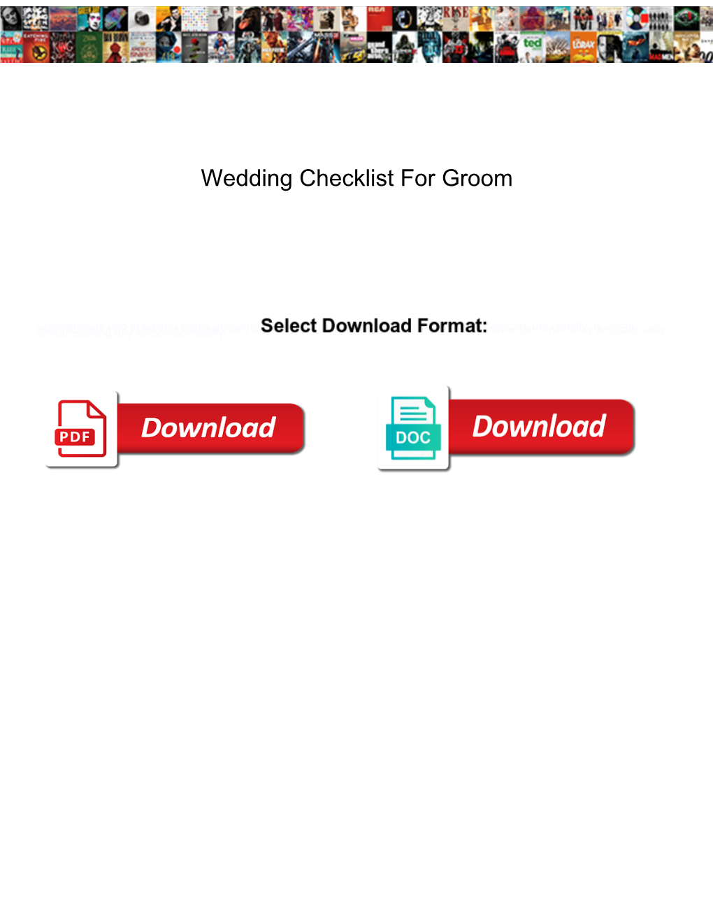 Wedding Checklist for Groom