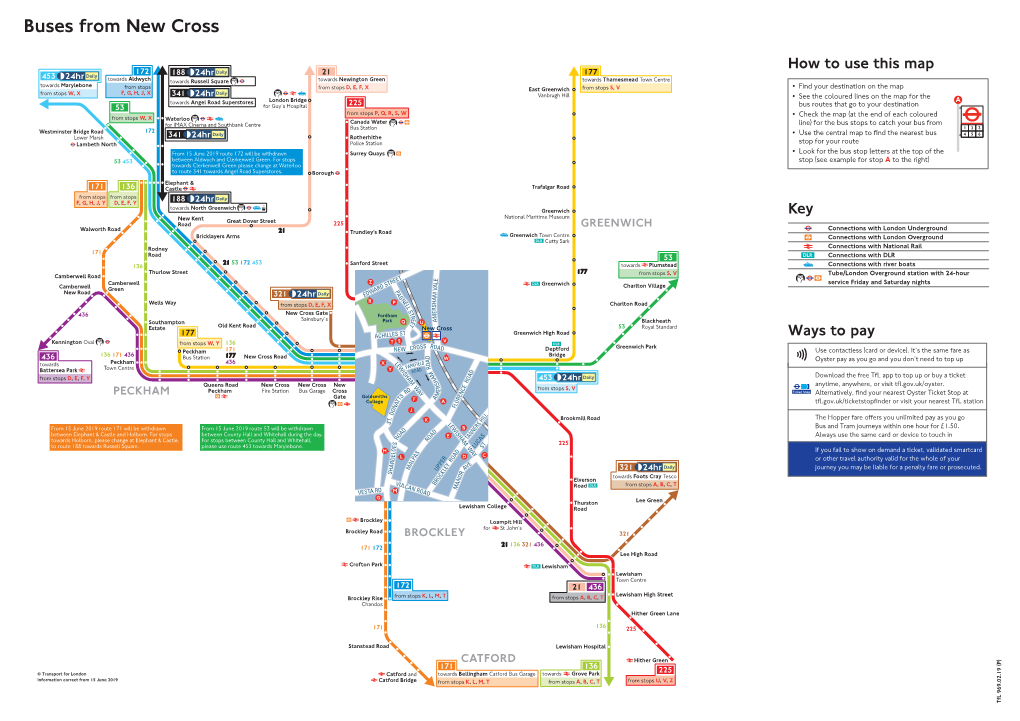 Buses from New Cross