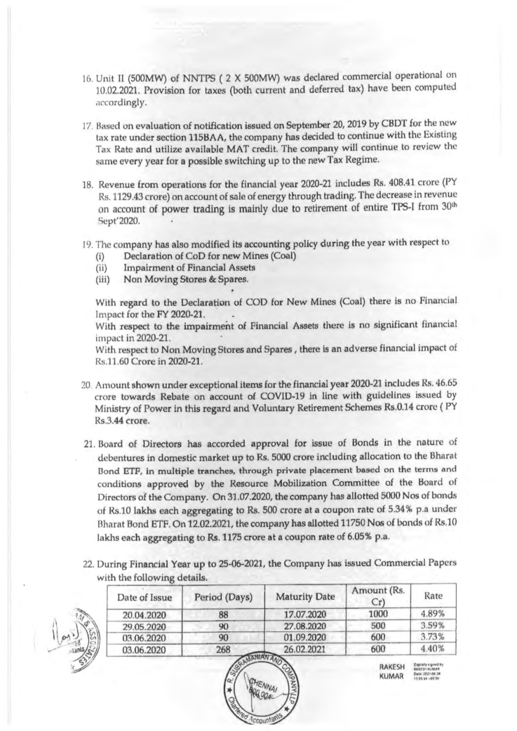 On Account of Power Trading Is Mainly Due to Retirement of Entire TPS-I from 30Th Sept'2020