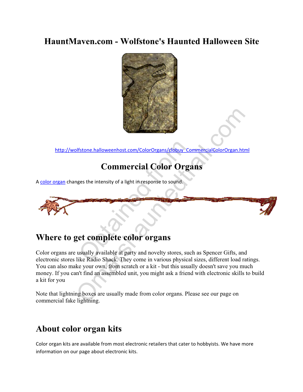 About Color Organ Kits