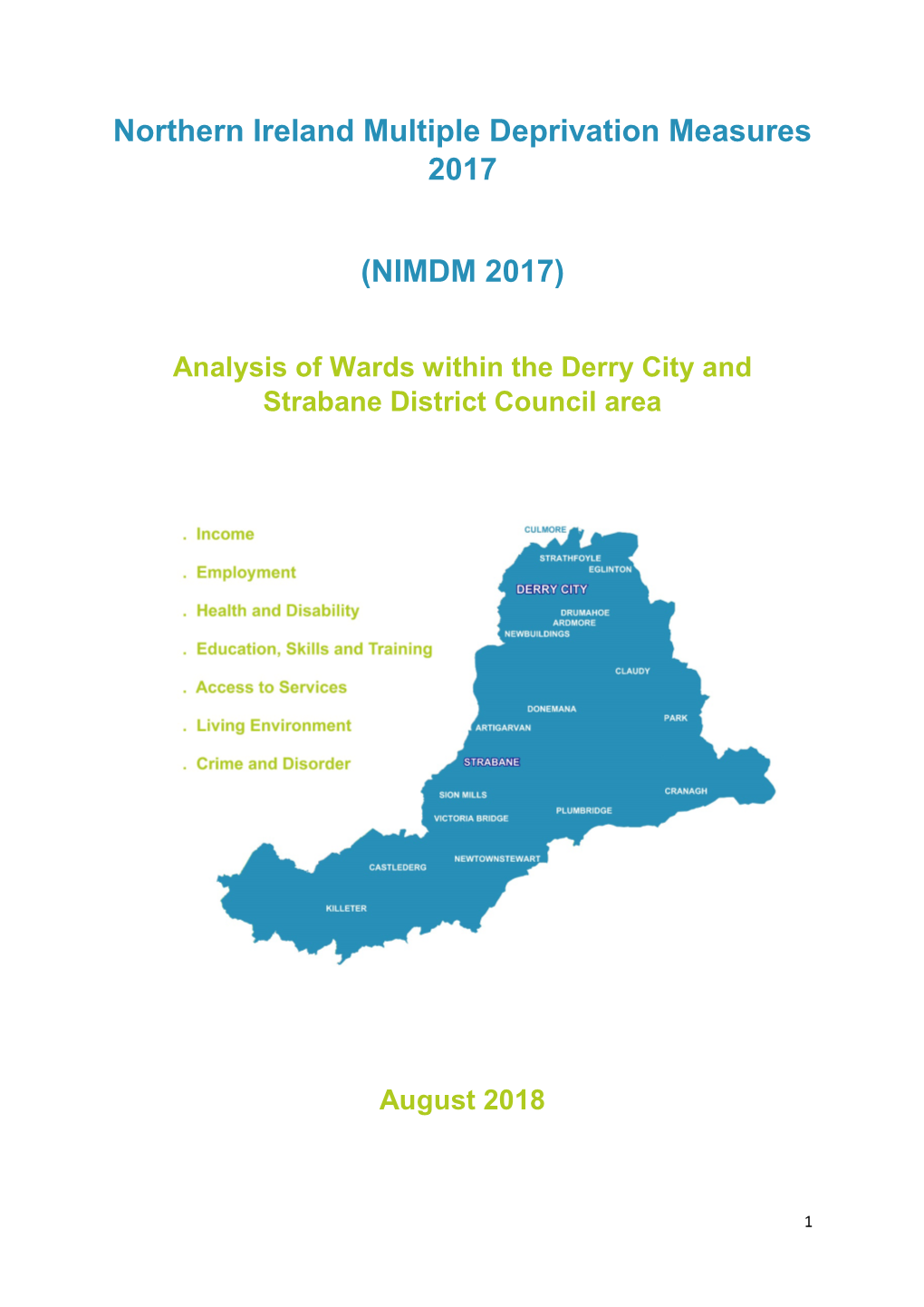 Northern Ireland Multiple Deprivation Measures 2017 (NIMDM 2017)