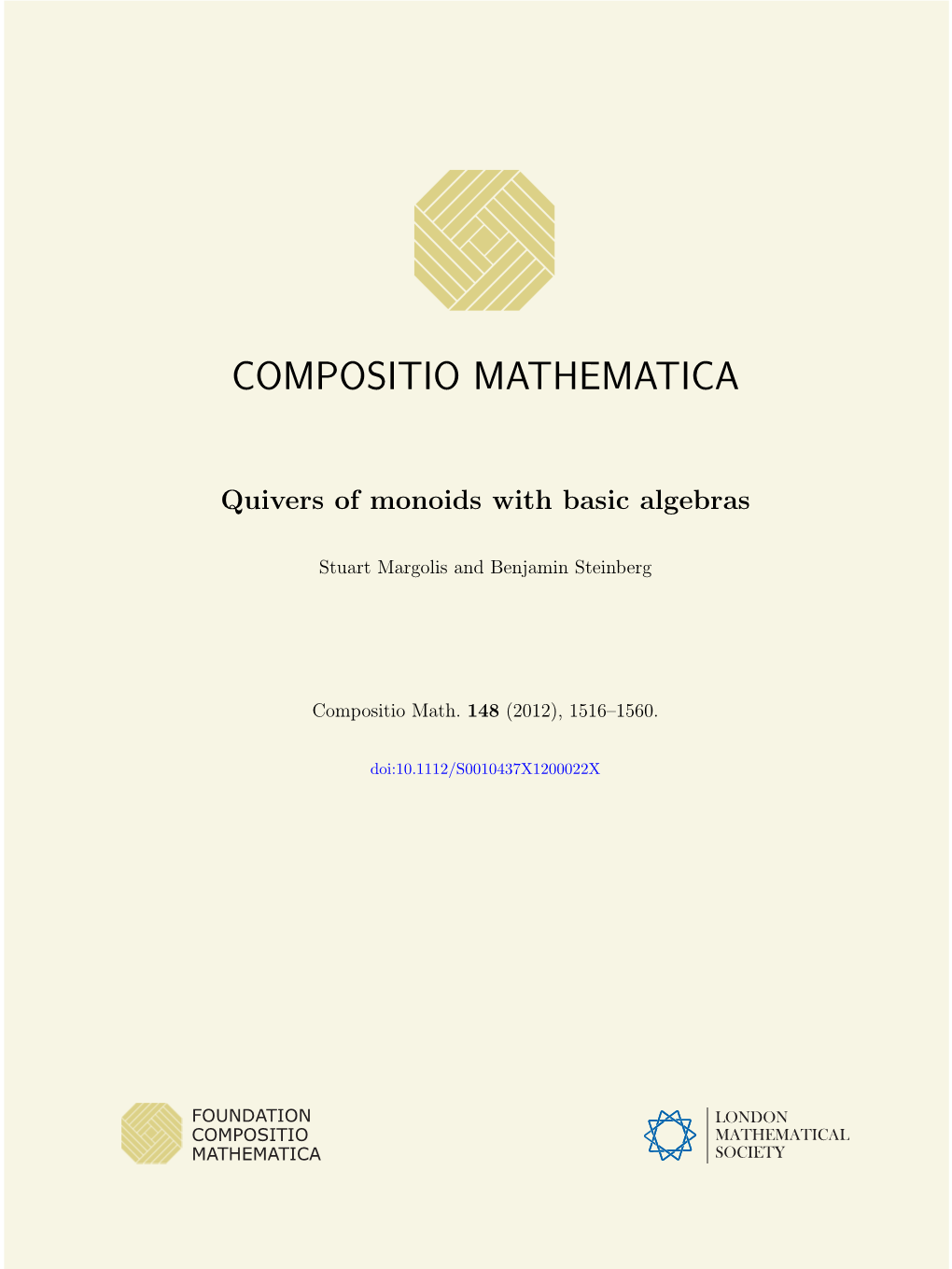 Quivers of Monoids with Basic Algebras