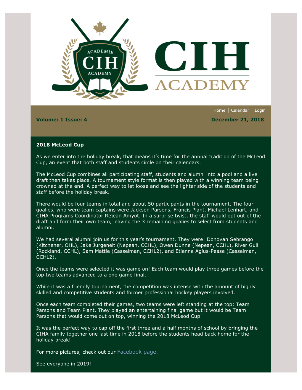 CIHA Newsletter