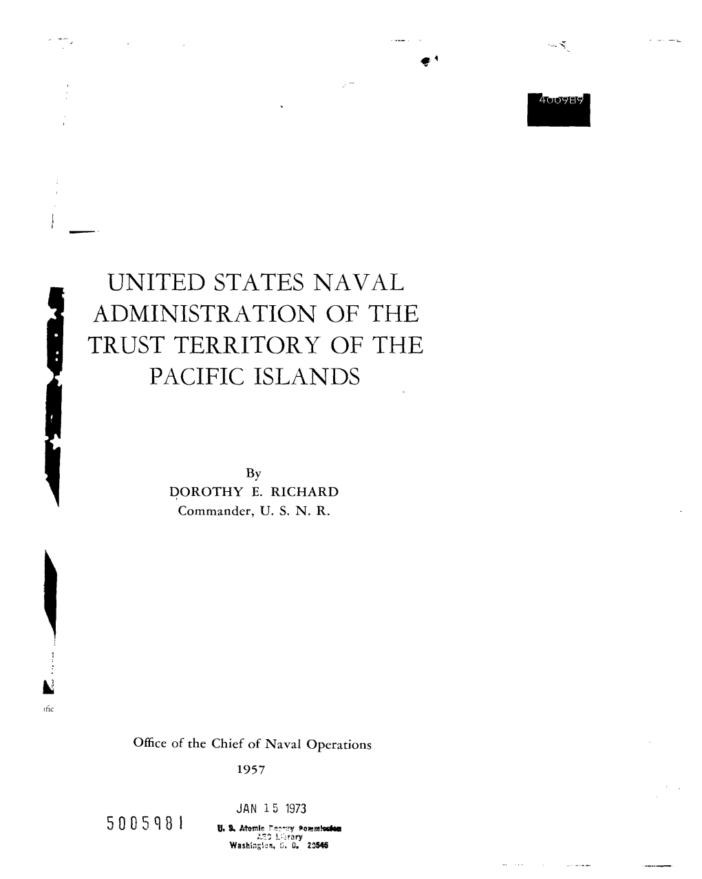 United States Naval Administration of the Trust of the Pacific Islands