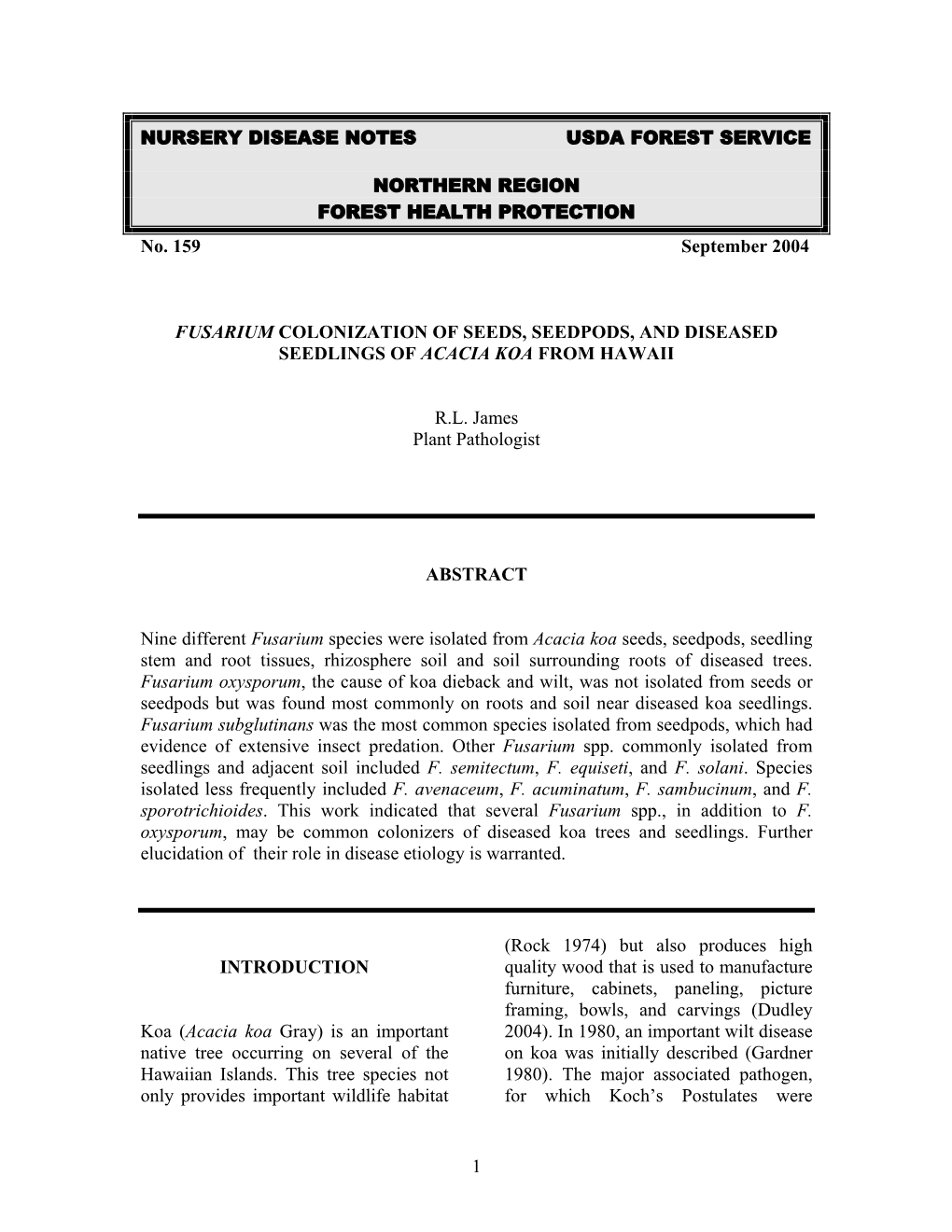 1 Nursery Disease Notes Usda Forest Service Northern