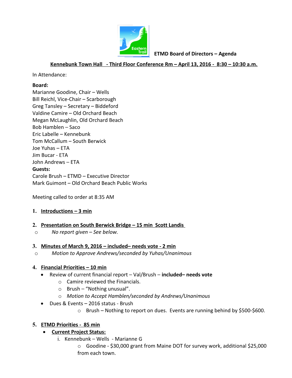 ETMD Board of Directors Agenda s1