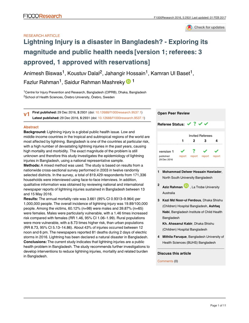 Lightning Injury Is a Disaster in Bangladesh?