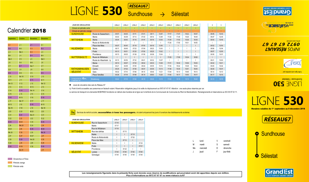 LIGNE 530 Sundhouse Sélestat