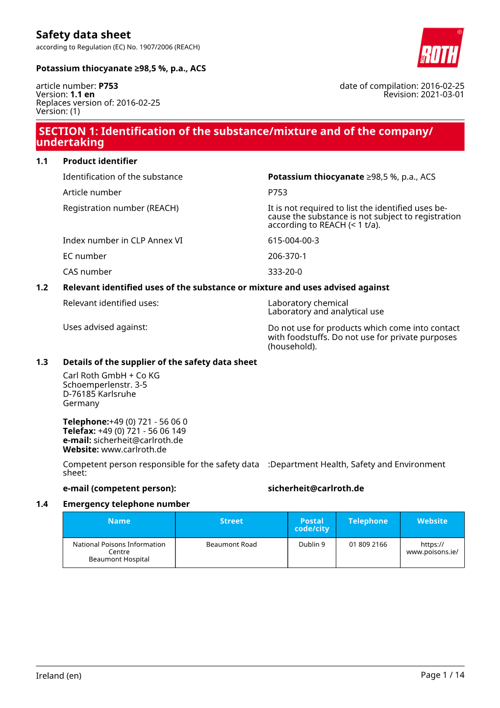 Potassium Thiocyanate