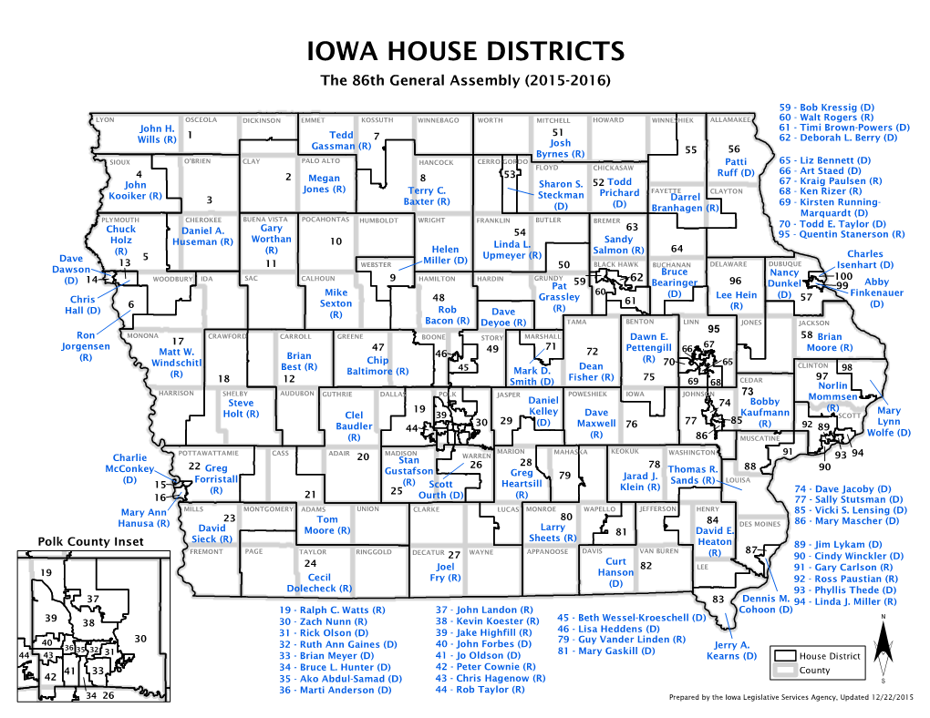 Iowa Representative with Names