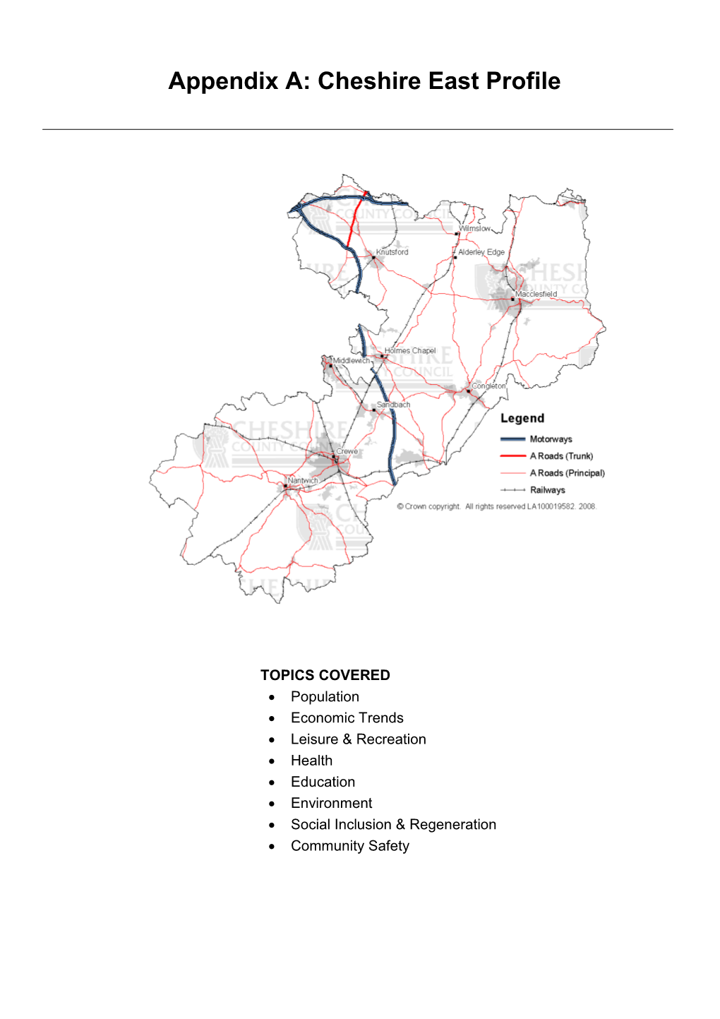 Appendix A: Cheshire East Profile