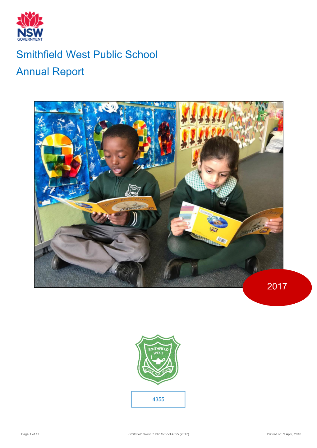 2017 Smithfield West Public School Annual Report