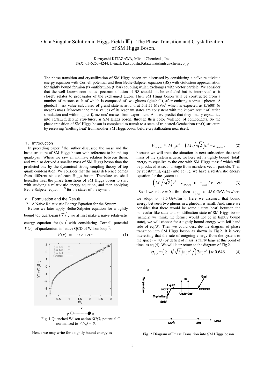 The Phase Transition and Crystallization of SM Higgs Boson