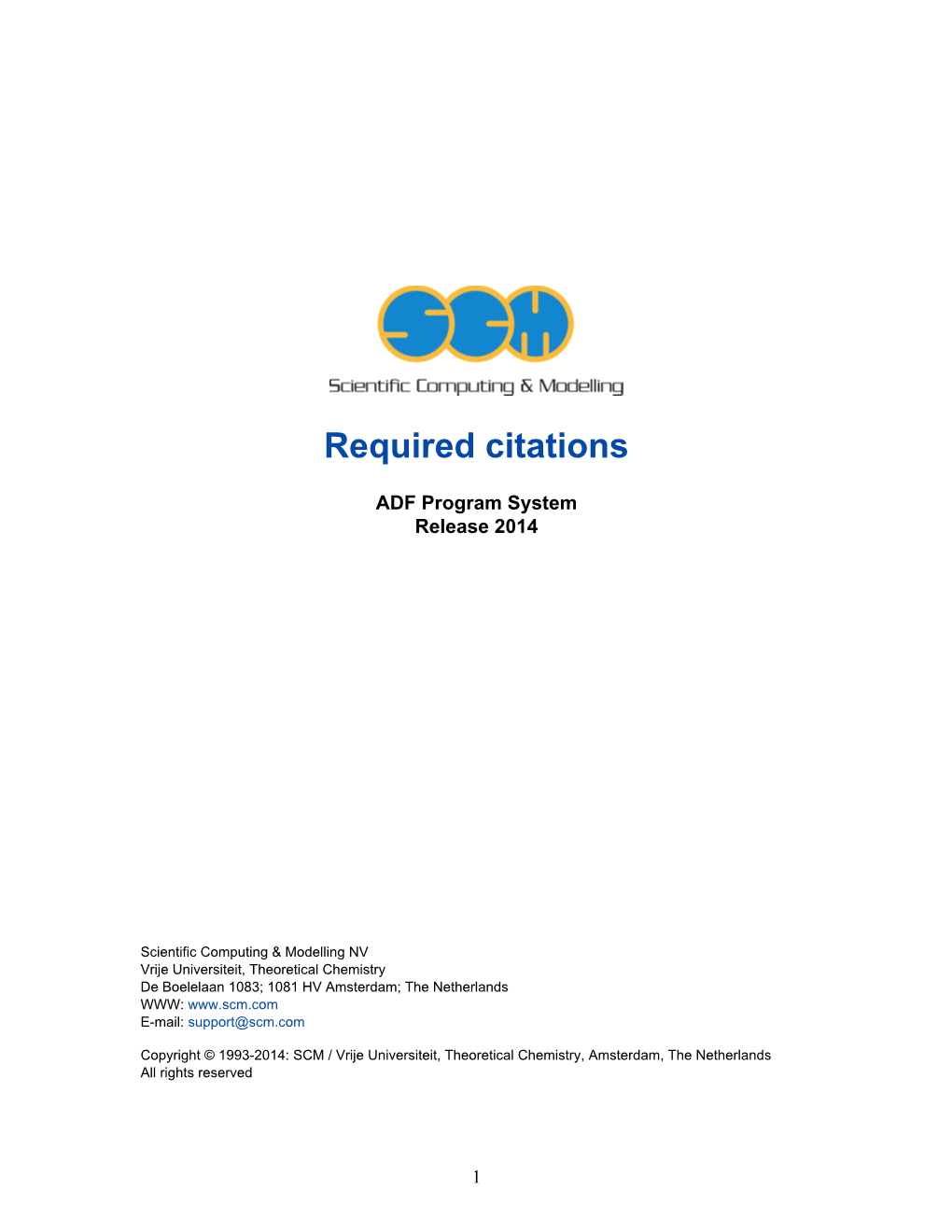 SCM: Required Citations