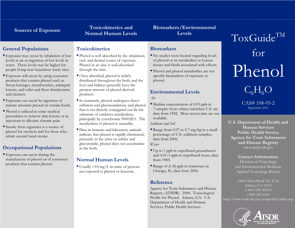 Toxguide for Phenol