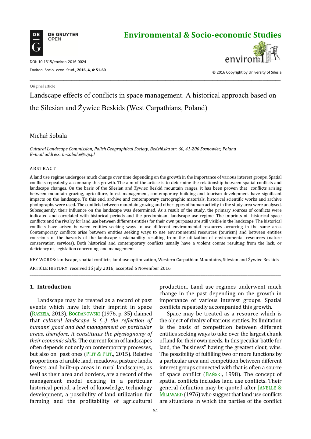 Environmental & Socio-Economic Studies