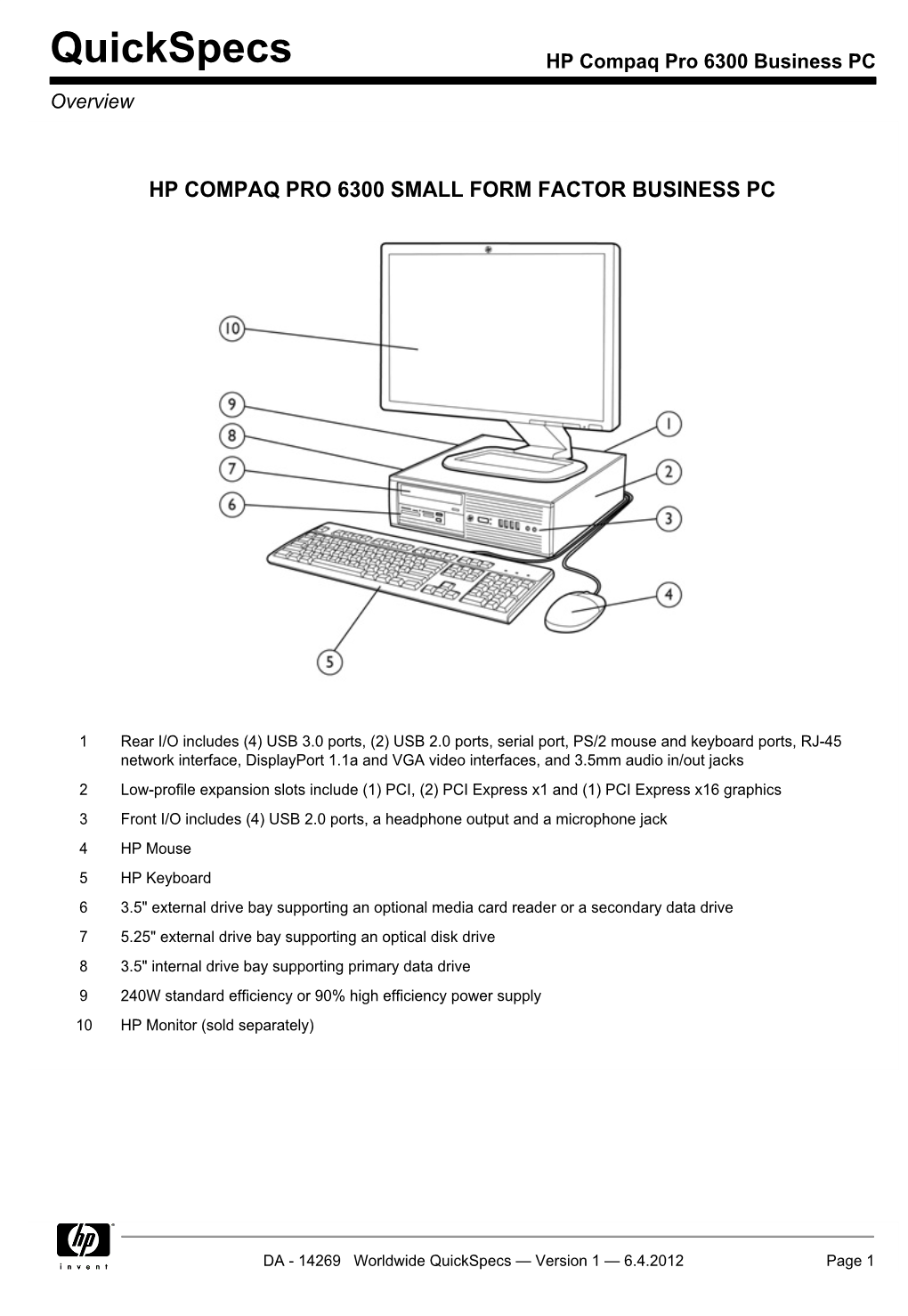 HP Compaq Pro 6300 Business PC Overview