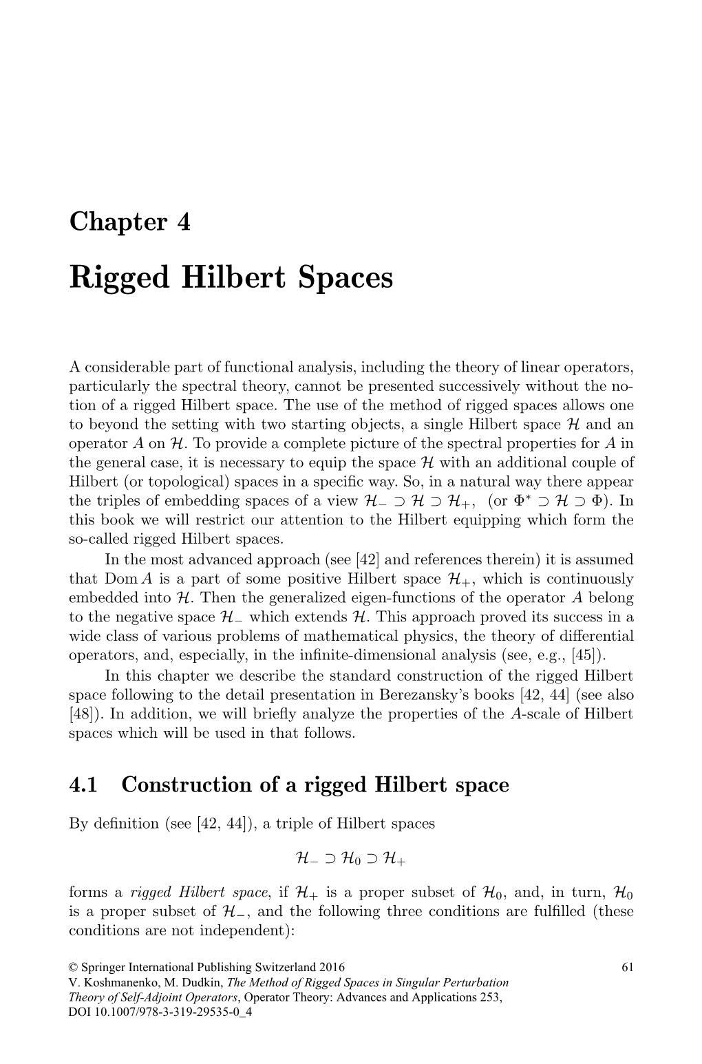 Rigged Hilbert Spaces