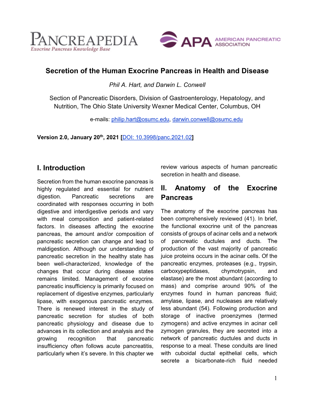 Secretion of the Human Exocrine Pancreas in Health and Disease