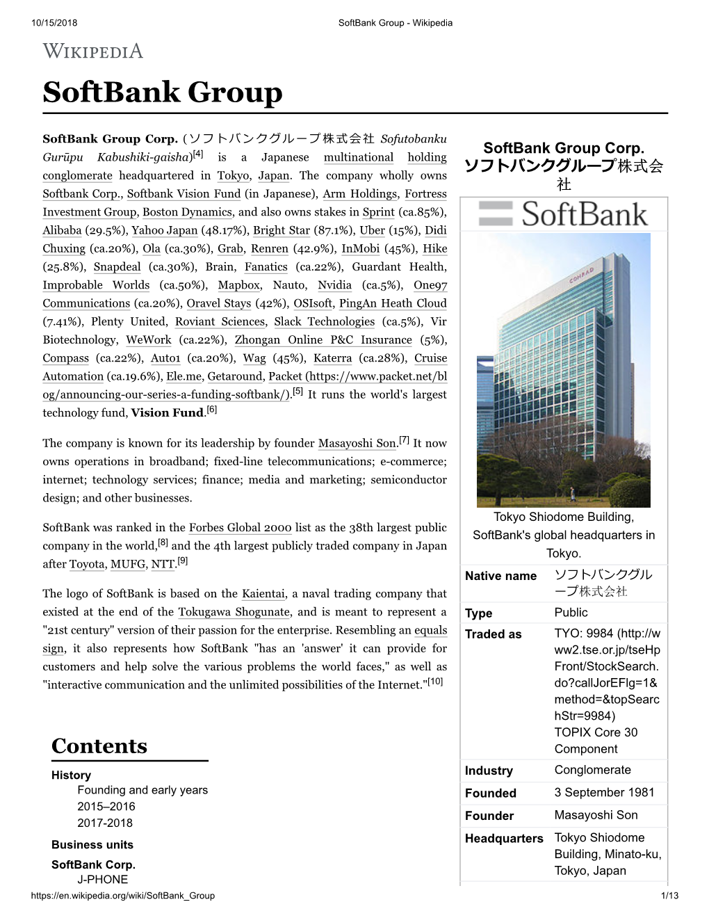 Softbank Group - Wikipedia