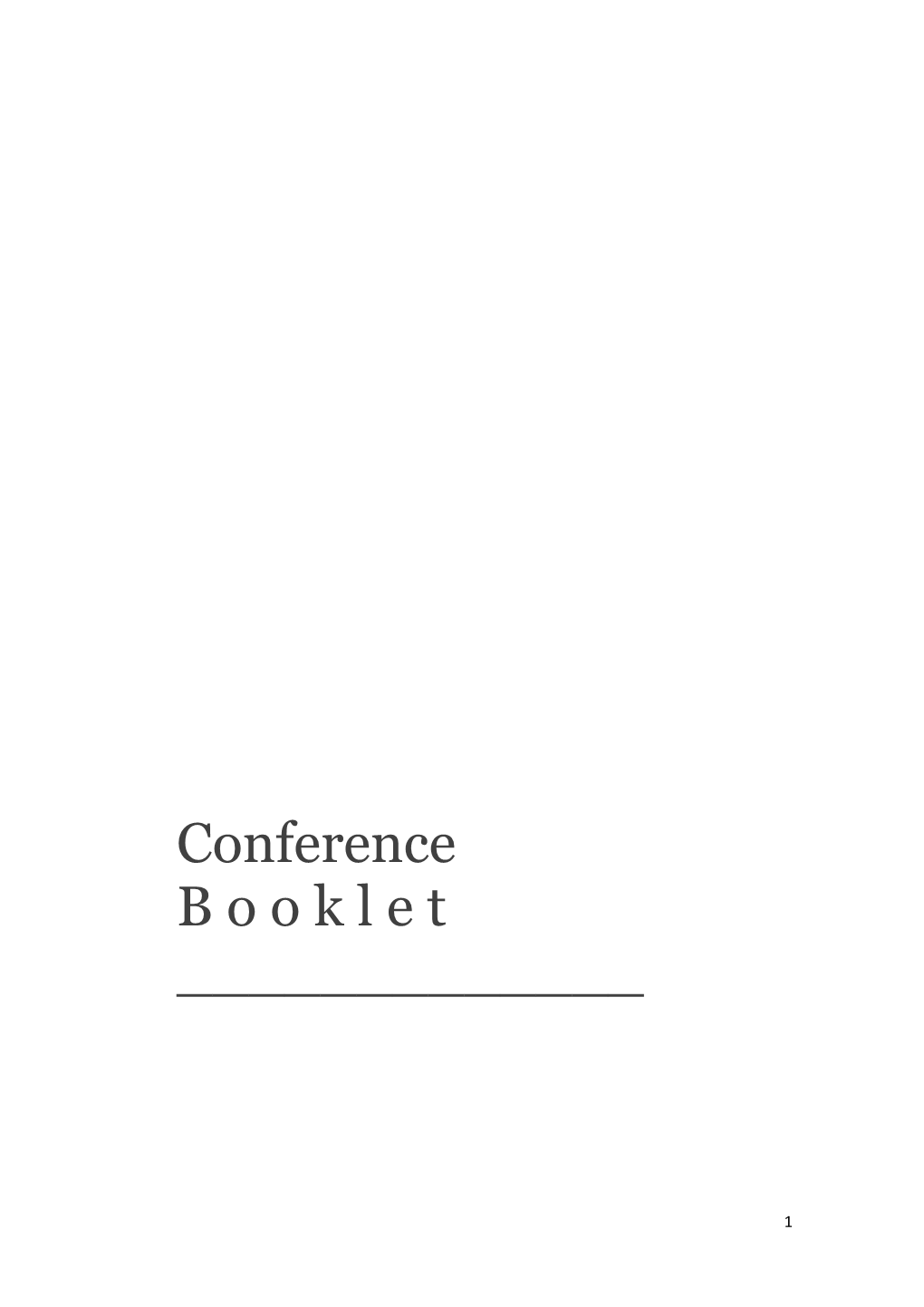 Conference B Ooklet