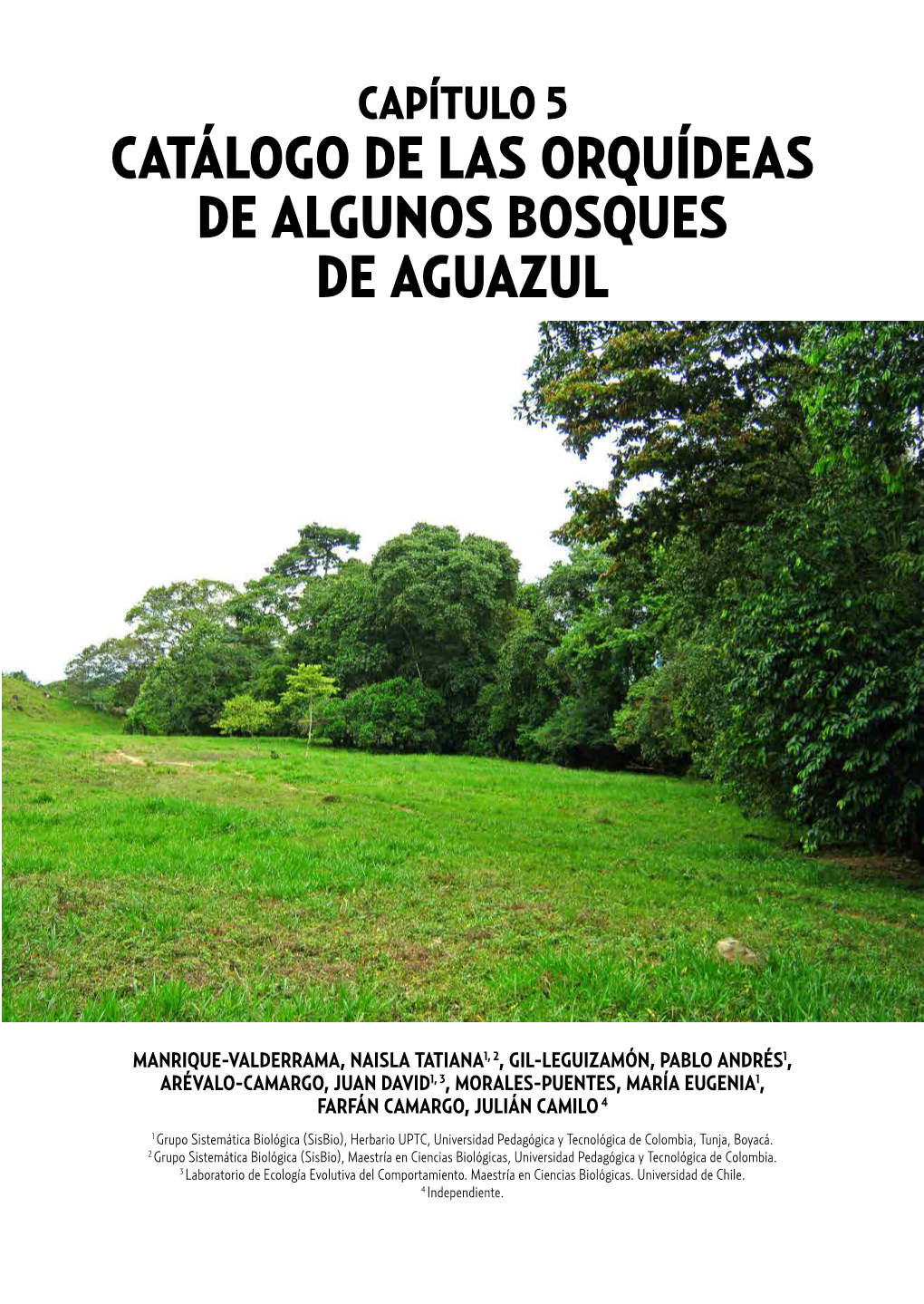 Catálogo De Las Orquídeas De Algunos Bosques De Aguazul