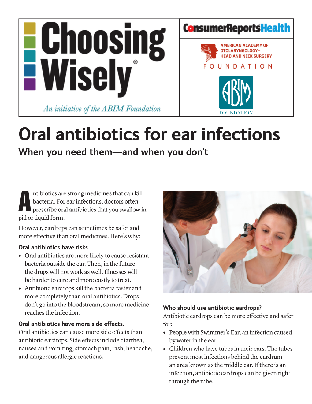 Oral Antibiotics for Ear Infections When You Need Them—And When You Don’T
