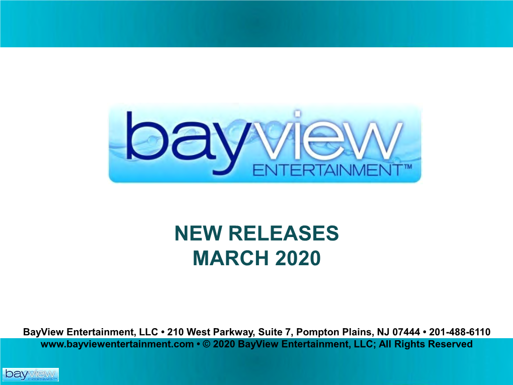 New Releases March 2020