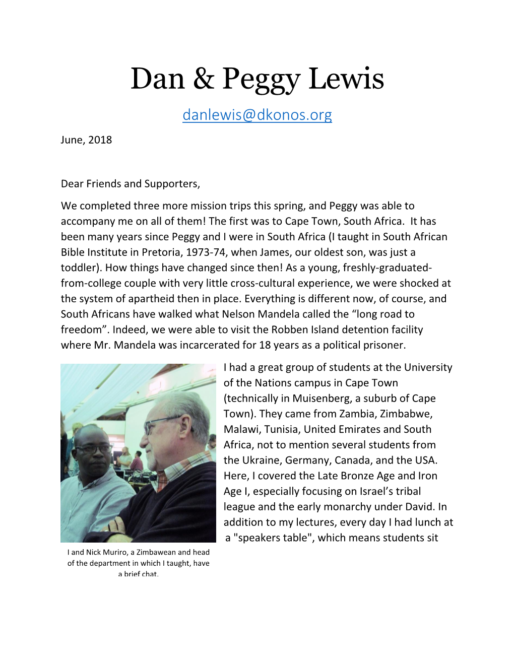 Dan & Peggy Lewis