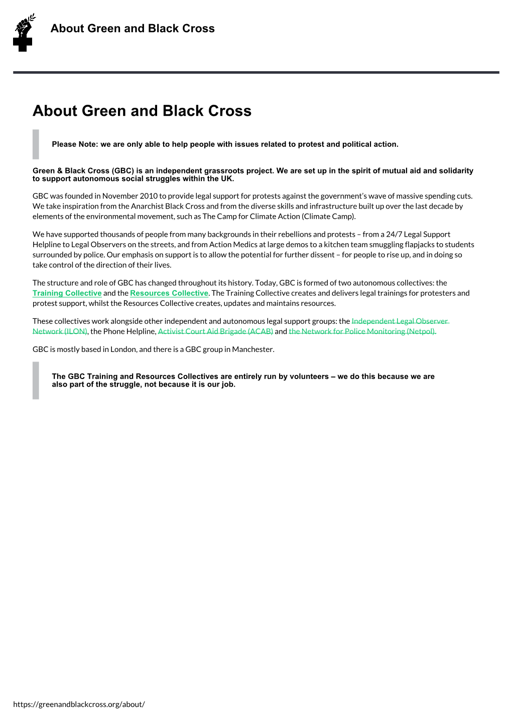 About Green and Black Cross