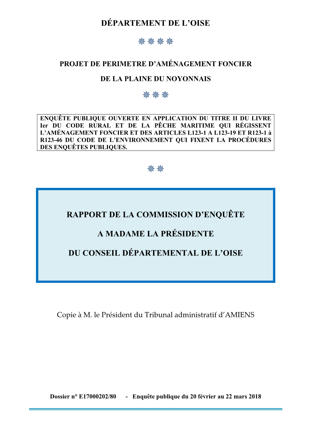 Rapport De La Commission D’Enquête