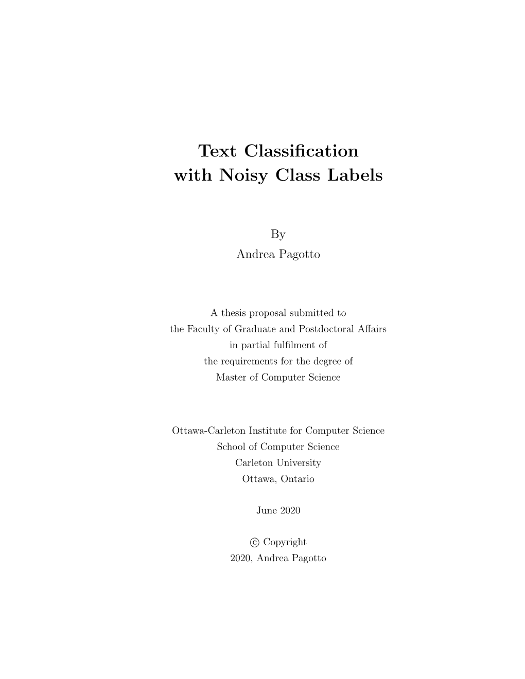 Text Classification with Noisy Class Labels
