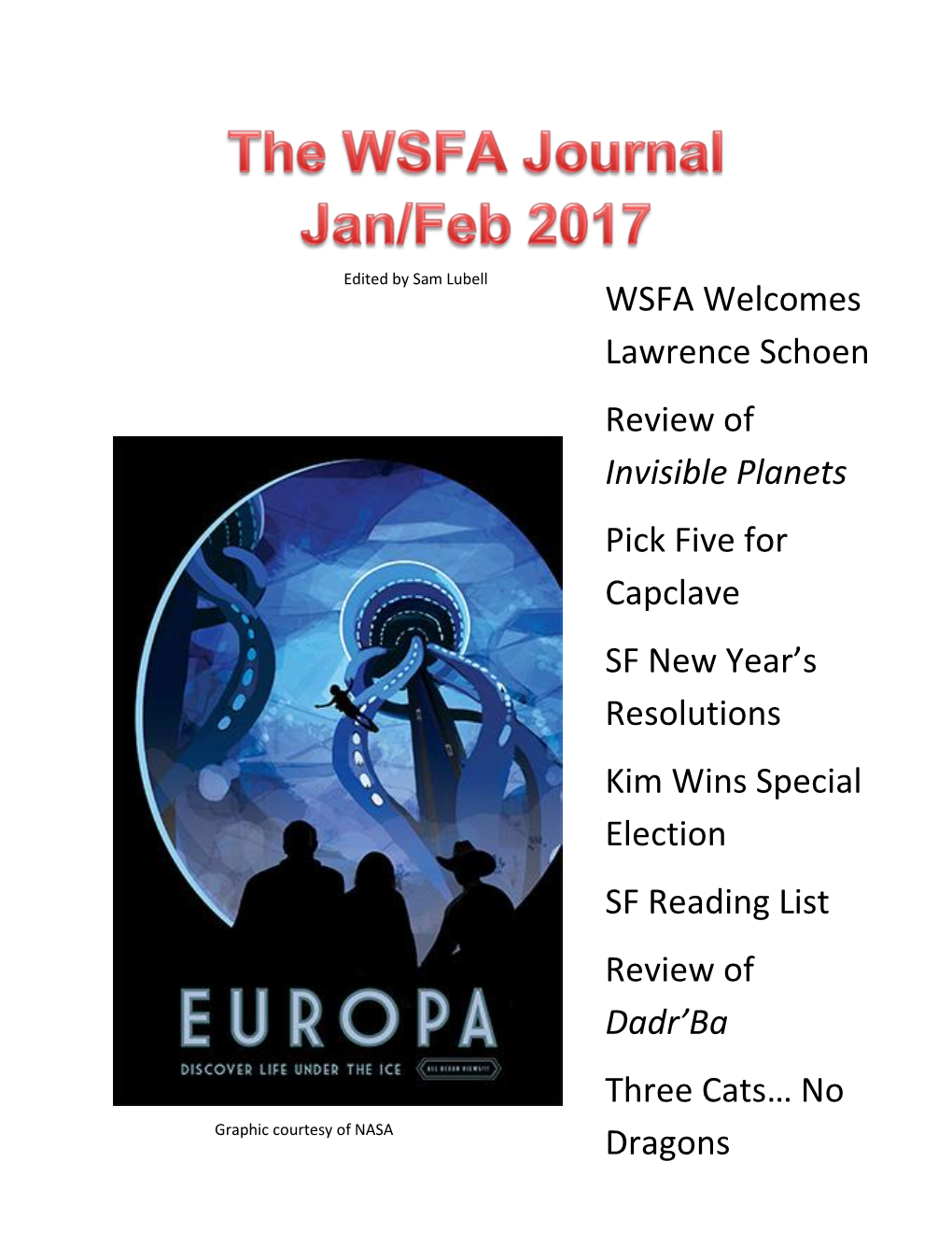 WSFA Welcomes Lawrence Schoen Review of Invisible Planets Pick