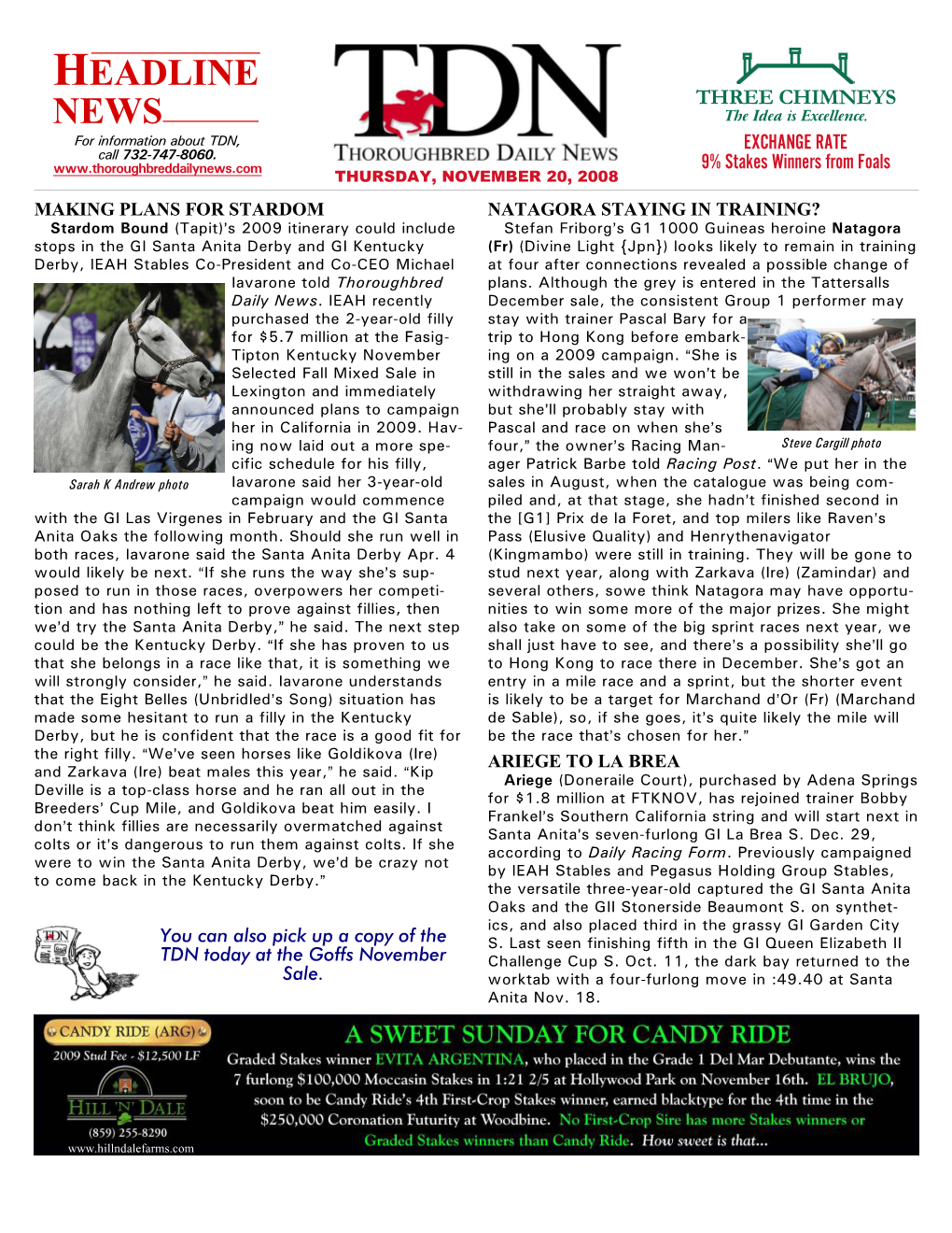 HEADLINE NEWS • 11/20/08 • PAGE 2 of 5